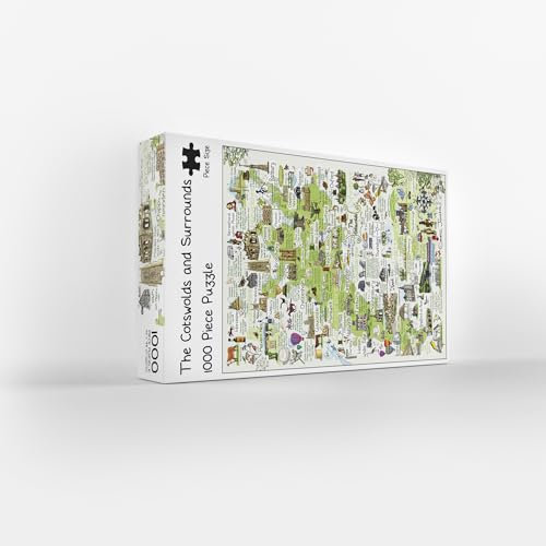 The Cotswolds & Surrounds 1000 Piece Jigsaw Puzzle; Emma Joustra art Collection; Eco-Friendly, Gift for Adults & Families