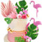 HGSHUO Hawaii Cake Decoration Balls Cake Decoration Flamingo Cake Decoration Birthday Cake Topper Flowers Cake Decoration Palm Leaves Cake Decoration Beach Tropical Picnic Cake Toppers Pack of 23