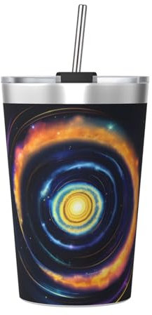 GaxfjRu Space Spiral Cosmic Energy Insulated Coffee Mug – Stainless Steel Tumbler for Hot and Cold Drinks, Environmentally Friendly Thermal Cup