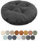 Lsjoaw Sitzkissen Rund 45cm Dicke 6cm 1 Stück Bodenkissen Rund Sitzpolster Stuhlauflage Sitzpolster Stuhlkissen Polster Auflage für Wohnzimmer Büro Konferenzraum Cordstoff （Schwarz）
