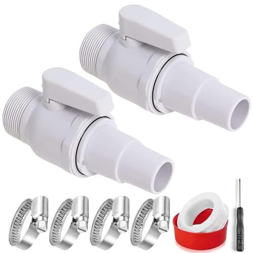 Robinet d'arrêt de piscine,2 pièces Vanne d'arrêt Piscine,Vanne Piscine,Robinet d'arrêt pour piscines pour filtre de piscine SP0729,Accessoire de piscine pour pompe