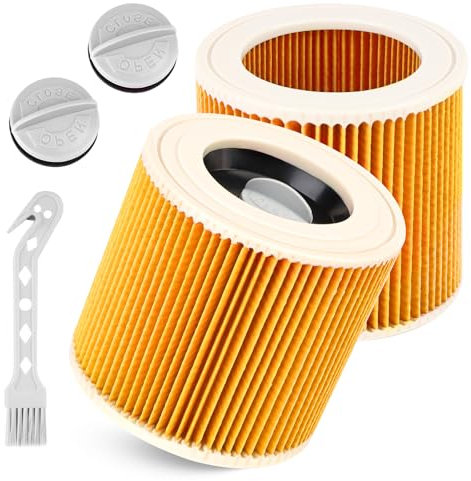 TNOMSNO 2 Piezas Filtro Karcher WD3, Filter für Kärcher WD3, Filtro Aspiradora Karcher para WD2, WD3, WD3P, MV2, MV3, Kärcher Staubsauger Filter para Evitar el Polvo Fino y los Olores