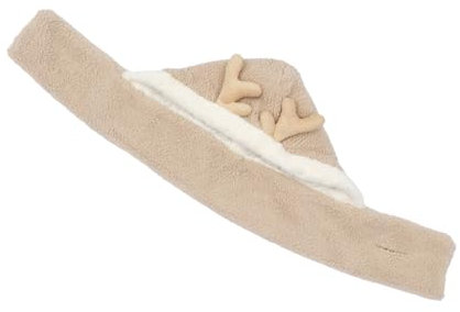 GALPADA 1Stk Geweih warme Mütze Weihnachtsmütze mit Geweih Wintermütze mit Schal Plüschiger Geweih Schal Plüsch-Ohrenschützer-Mütze Weihnachtsdekoration winddichte Mütze warmer Schal