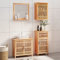 CIADAZ 4-tlg. Badmöbel-Set, Badezimmermöbel Set, Badezimmerschrank, Badschrank, Bathroom Furniture Sets, Bad Möbel Modern Set, Badmöbel, Massivholz Nussbaum