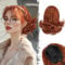 BARSDAR Pferdeschwanz Haarteil Kupfer Rot, 25cm Kurzes Wellige Ponytail Extension mit Kordelzug für Damen Synthetisch Comb Clip in Zopf Pferdeschwanz Haarverlängerung Haarteile - Kupfer Rot
