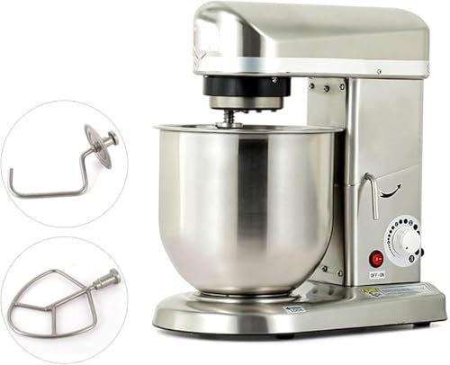 Batidora, Batidora eléctrica de encimera, Batidora en Espiral de 500 vatios, Batidora Vertical de 10 litros, 3 velocidades, Tazón para Mezclar de 24 cm de diámetro, Batidora de Cocina Potent