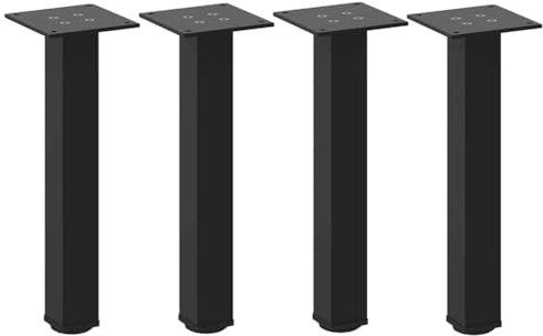 vidaXL Couchtischbeine 4 Stk. Schwarz 42-44 cm Stahl