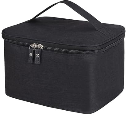 Beauty Case da Viaggio, Borsa per Trucco Organiser Cosmetici Bag, Grande Capacità Borsa da Toilette Organizer per Articoli da Toeletta per Donna Uomini Bambina Ragazze, Nero