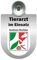 Tierarzt im Einsatz Auto-Schild, Alu-Dienstschild mit Saugnapf, 10x16 cm, für Windschutzscheibe (Nordrhein-Westfalen)