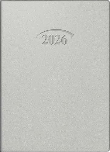 BRUNNEN Taschenkalender Mod. 736 2026 | A6, Kunststoff, silber