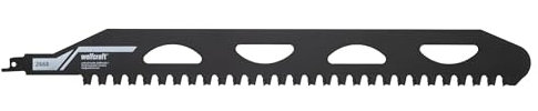 wolfcraft Lame de scie sabre, 365 mm, 2668000, pour coupes grossières et droites à travers le béton cellulaire et la brique creuse, fabriquée en Allemagne, longue durée de vie