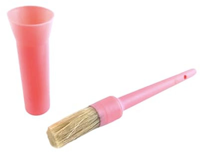 Recipiente para aceite de pezuñas, pincel con tapa para el cuidado de pezuñas (rosa coral)
