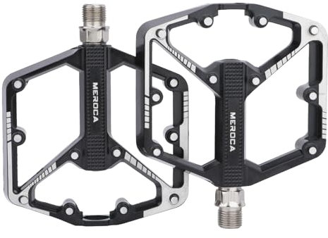 MTB Pedale Fahrradpedale Set, Mountainbike 3 Lager Fahrrad Pedale Trekking Gravel Bike Aluminiumlegierung Superleichte rutschfest Langlebig für Mountainbike BMX E-Bike Achse 9/16