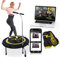 Boogie Bounce Studio Rebounder | Double Folding & Super-Quiet Fitness Trampoline For Adults & Children | New Mobile App & Online Workouts Every Month | Adjustable Handle & 20st Weight Limit