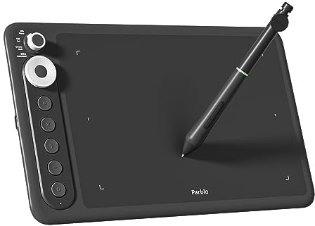 Intangbo X7 Black - Tablette graphique 10 x 6 pouces pour dessiner, style sans batterie, 8192 niveaux de pression, tilt support, compatible avec Windows/Mac/Android