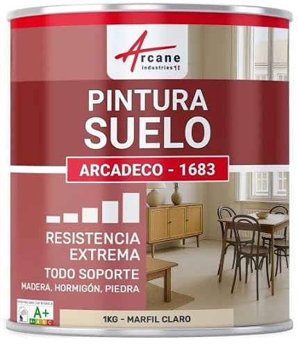 ARCANE INDUSTRIES Pintura para suelos interiores poliuretano, multisoportes ARCADECO - 1683 - Marfil Claro - RAL 1015