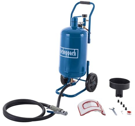 Scheppach Sableuse SBT-20-250 L/min - 20L - accessoires inclus | pression 4-8 bar - longueur du flexible de pulvérisation 2,5 m - granulomètrie 0,1-0,63 mm