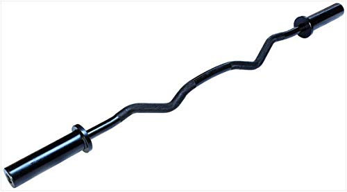 Strength Shop Olympia-SZ-Hantelstange, 6,7 kg, mit Schwarz-Zink überzogen - EZ Bar 1.2m Curlhantel 50mm Rotating Sleeves