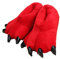 STAR FIRE Nette Unisexdinosaurierpfote wärmen Hauptplüschpantoffel (Medium 35-39 EU, rot)