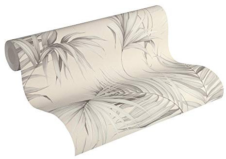 Michalsky Living Vliestapete Dream Again Tapete mit Palmenprint in Dschungel Optik 10,05 m x 0,53 m grau beige Made in Germany 365052 36505-2