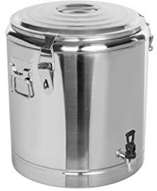 Profi Gastro Edelstahl Thermotransportbehälter mit Ablaufhahn & Druckausgleichsventil von 10-50 Liter auswählbar (45x45 cm 43 Liter)
