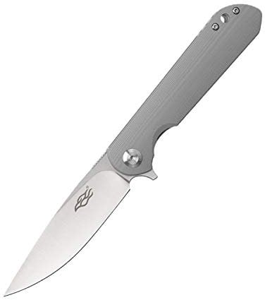 Firebird GANZO FH41-CG Cuchillo Plegable de Bolsillo Hoja de Acero D2 85 mm G10 Mango Antideslizante con Clip Camping Caza Pesca Cuchillo de Bolsillo al Aire Libre 101g (Gris claro)
