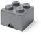 Room Copenhagen Lego Schublade 4 Noppen, 1 Fach, stapelbare Box, 4,7 l, Dunkegrau, 199-Dark Stone Grey, one Size