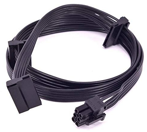 Gintai - Cavo di Alimentazione per PCI-E 6 Pin 1 a 3 SATA 15Pin Corsair CX850M CX750M CX600M
