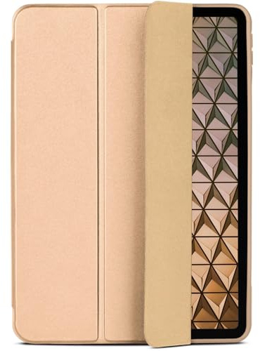 ONEFLOW Hülle für iPad Pro 11 (2018-2022) Schutzhülle ultradünn mit Ständer, Cover mit Auto Schlaf/Wach Funktion, Flip Case mit Magnet Standfunktion, Folio PU Leder Case, Gold