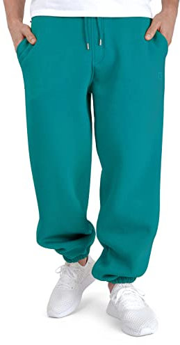 BACKSPIN Sportswear Jogginghose Herren & Damen Petrol I Warme Unisex Jogging-Hose weit geschnitten mit 70% Baumwolle I Sweatpants kuschelig Freizeithose