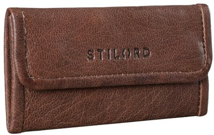 STILORD 'Bill' Pitillera Tabaco de Liar Cuero Auténtico Vintage Bolsa Tabaquera Tabaco de Liar Unisex Cierre con Imán, Color:maraska - marrón Oscuro