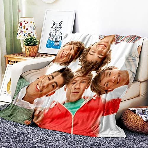VOZMIO One Direction Hochwertige Warme Weiche Flanell Plüsch Auf Der Schlafsofa Decke Geeignet Für Klimaanlage Decke Nap Decke (150x200cm (60x80in))