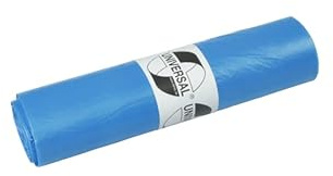 Deiss 40402 HDPE Universal Müllbeutel, Blau, 30 Liter Kapazität, 650mm Länge, 480mm Breite, 50 Stück