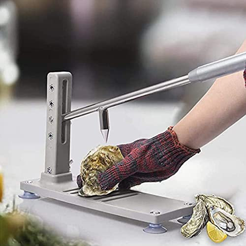 KDOQ Shucker Austernöffner-Set Edelstahl-Austernschälmaschine Auster mit Auster und Handschuhen für Schalentiere, Muscheln, Buffet, Meeresfrüchte, Familienwerkzeuge