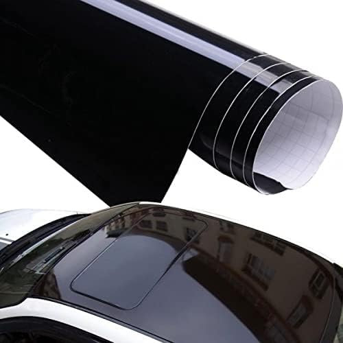 BkWrapping Pellicola Adesiva per Auto Nero Lucido, Pellicola Rivestimento Protezione Adesiva, Car Sticker Wrapping (100cm x 150cm)