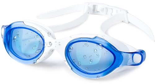 Dizokizo Swimming Goggles UV Protection Anti-Fog Waterproof Swim Goggles Easy to Adjust for Adult Men Women