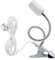LAKONEI 360 Degrees Flexible Clip Lamp Holder Bedside Reading Light with Metal Clip E27 Clamp Lamp Holder 9MM Thick Gooseneck Desk Lamp for Bedroom Office Garages Kitchen (No Bulb)