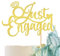 1 Stück Just Engaged Cake Topper Glitter Wir sind verlobt Kuchendekoration Braut Verlobung Hochzeit Cake Dekoration Party Wedding Kuchen Dekorationen Zubehör Gold