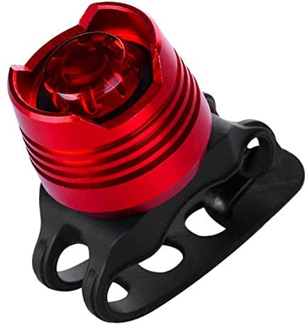 AUELEK Bike Tail Light,Aluminum alloy Red High Intensity Bicycle Taillight Waterproof,Sport LED Rear Light Button battery powered,Helmet Backpack Lamp Safety Warning Strobe Light,3 Lighting Modes