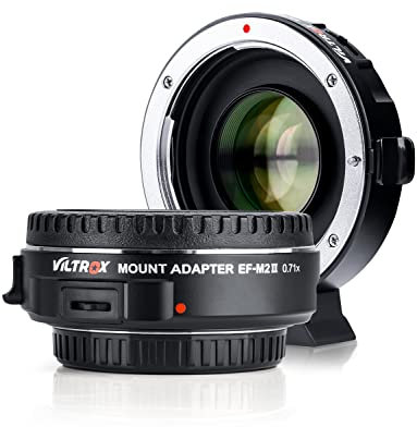 VILTROX EF vers Micro 4/3 0.71x Speed Booster, EF-M2II EF vers M43 Réducteur de focale Auto-Focus pour GH6 GH5M2 BMPCC 4K GH4 GH5 G100 G95 G85 OM-1 EM-1 E-M1X E-M1 iii E-M5 iii E-M5 iii E-M5 iii M10