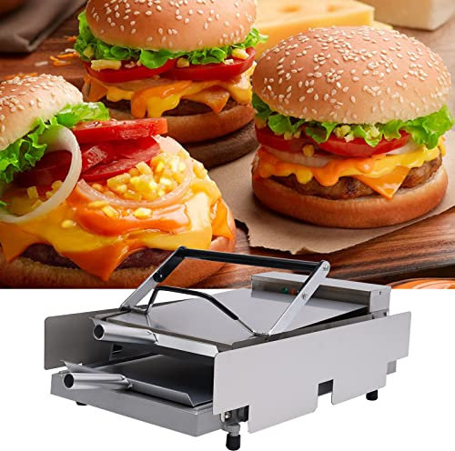 Kommerziellen Doppel Burger Maker Hamburger Backen Maschine BröTchen Toaster Edelstahl Kommerzielle BäCkermaschine Aus Grill Toas Baking Batch Hamburgerpresse Burgerpress Patty Molding Press