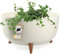 KADAX Maceta Decorativa de Plástico con Soporte Integrado, Macetero con Tres Patas de Imitación Madera para Interior y Exterior (Crema, 47 cm)
