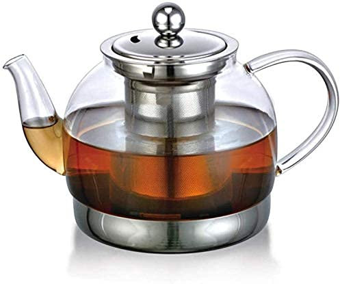Teekanne mit Sieb Glas Teeset Hitzebeständig Glas Wasserkocher Kochen Teekanne Elektrische Keramik Topf Topf Glas Tee Set h1000ml (D900ml)
