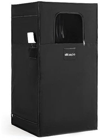 WILLOWYBE tragbare Infrarot-Sauna für zu Hause mit 6 Heizplatten, Saunazelt, Fußheizkissen und LED-Warmlicht, trockene Infrarot-Sauna-Box für den ganzen Körper, Personal Home Spa