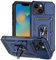 Hitaoyou iPhone 15 Case with Camera Cover & Kickstand - Military Grade Shockproof Heavy Duty Protective Magnetic Case for iPhone 15 6.1'' Blue