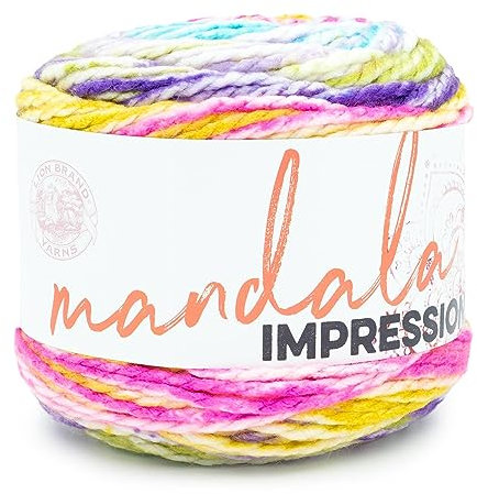 Lion Brand Yarn Mandala Impressions, Sperriges Garn, Wildblume, 1 Packung