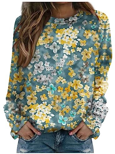 Damen Oberteile Shirtjacke Leicht Mit Reißverschluss Rundhals Langarmshirt Hoodie Y2k Oberteile Damen Opus Damenmode Tunika Damen Elegant Schulterfrei Tshirt Strickkleid Damen(6-Yellow,XL)