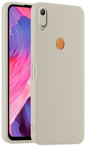 HULLIN Bunte Silikon Handyhülle, Passend für Huawei Y6 2019 / Y6 Pro 2019 / Honor 8A / Y6S 2019 (6.09) - Altweiß