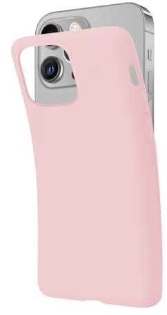 SBS Cover per iPhone 13 Pro Rosa Powder Pantone 698 C, Custodia Morbida e Flessibile Antigraffio, Cover Sottile e Comoda da Tenere in Tasca, Custodia Compatibile con Ricarica Wireless
