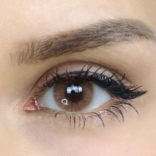 Kontaktlinsen - Avela Monatslinsen haben Grad DIA 14.2mm – Natürliche Braun Kontaktlinsen farbig 2 Stück Farblinsen + Linsenbehälter (-2.00 Dioptrien,Avela)